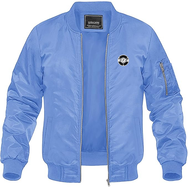 Men's AFA Logo Lightweight Bomber Jacket Windbreaker Softshell Varsity Jacket Coat