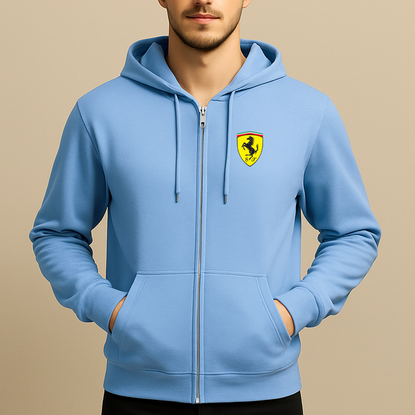 Men’s Ferrari Motorsport Car Zipper Hoodie