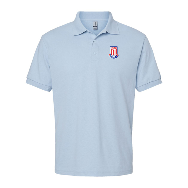 Men's Stoke City Soccer  Gildan Dry Blend Jersey Polo