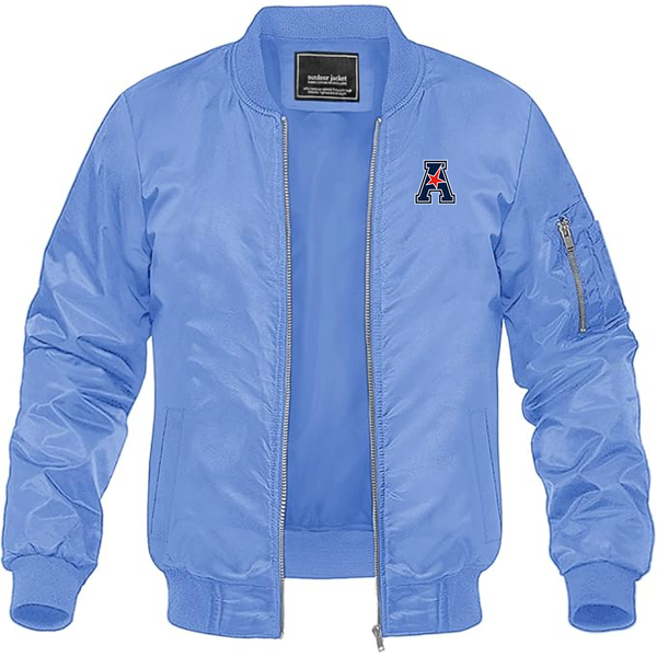 Men's  American Athletic Conference  Lightweight Bomber Jacket Windbreaker Softshell Varsity Jacket Coat