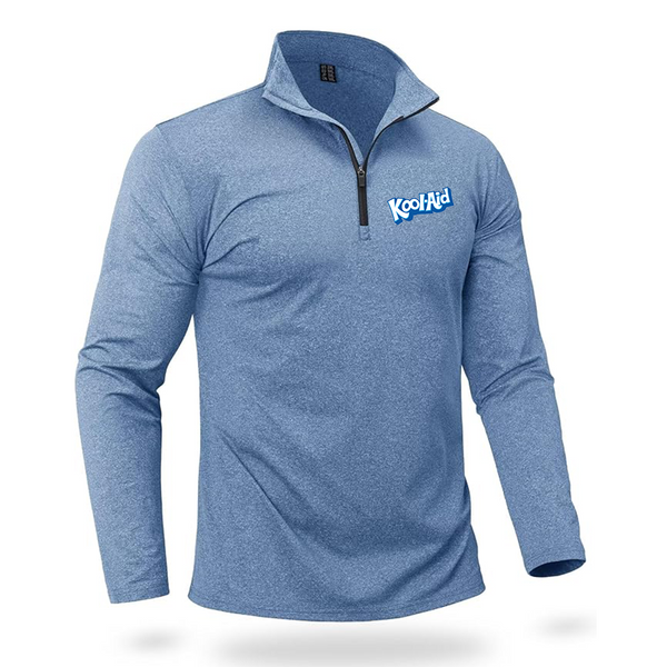 Men's Kool_aid_brand Boladeci Men_s Quarter Zip Pullover Premium Fleece Lined Heather Long Sleeve Golf Shirts Midweight 1_4 Half Zip Sweatshirts