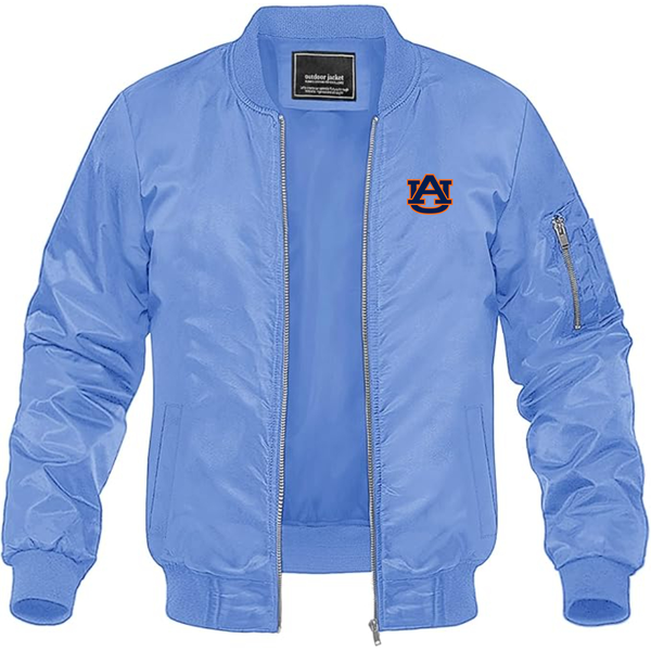 Men's  Auburn Tigers  Lightweight Bomber Jacket Windbreaker Softshell Varsity Jacket Coat