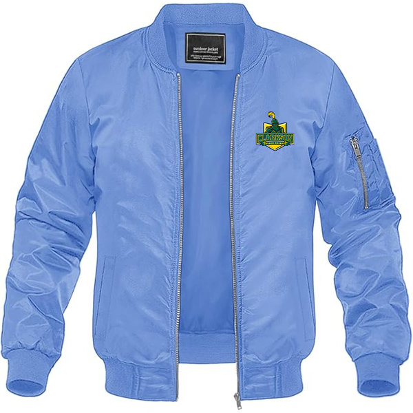 Men's Clarkson Golden Knights Lightweight Bomber Jacket Windbreaker Softshell Varsity Jacket Coat