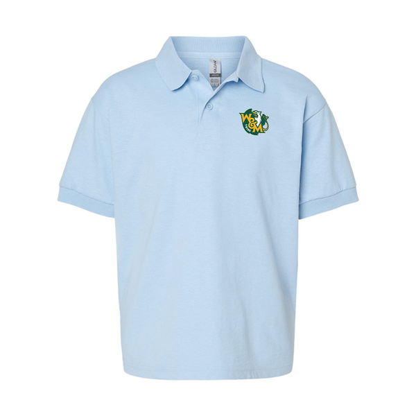 Youth William and Mary Tribe Gildan Dry Blend Jersey Polo
