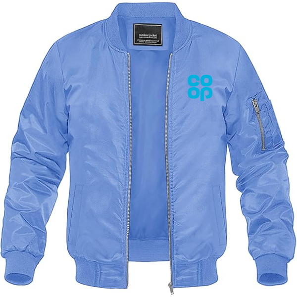 Men's CoOp Lightweight Bomber Jacket Windbreaker Softshell Varsity Jacket Coat