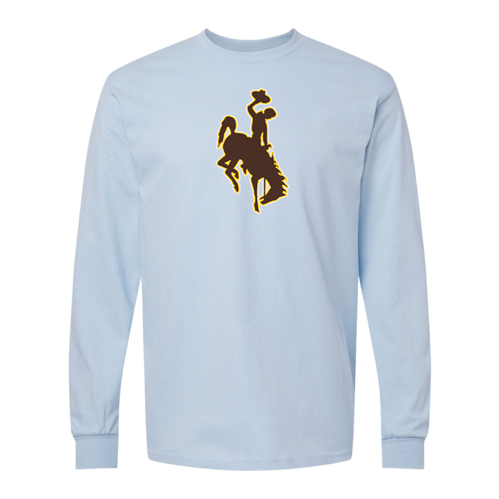 Men's  Wyoming Cowboys Gildan Heavy Cotton Long Sleeve T-Shirt