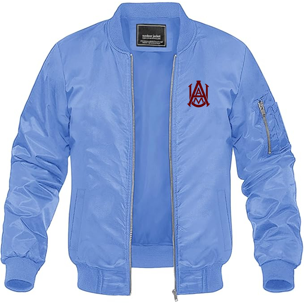 Men's Alabama AM Bulldogs   Lightweight Bomber Jacket Windbreaker Softshell Varsity Jacket Coat