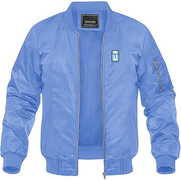 Men's De Tomaso Logo Lightweight Bomber Jacket Windbreaker Softshell Varsity Jacket Coat