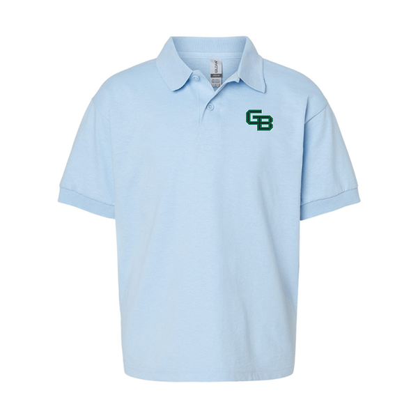 Youth  Wisconsin Green Bay Phoenix Gildan Dry Blend Jersey Polo