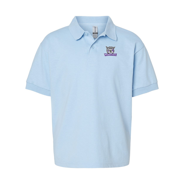 Youth  Weber State Wildcats Gildan Dry Blend Jersey Polo