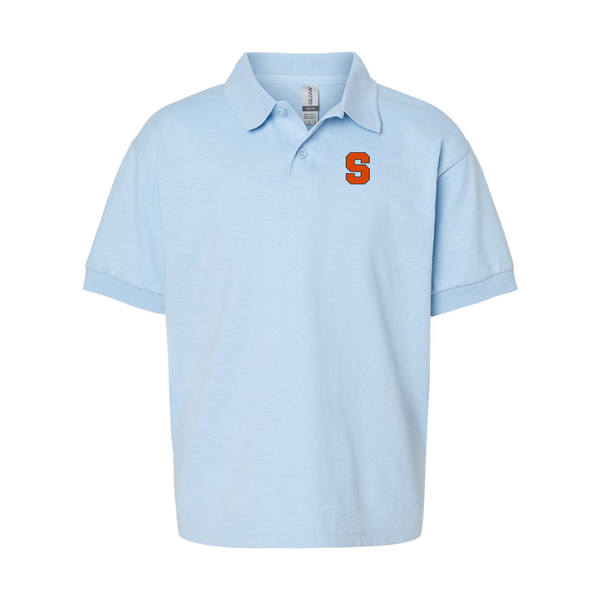 Youth Syracuse Orange Gildan Dry Blend Jersey Polo