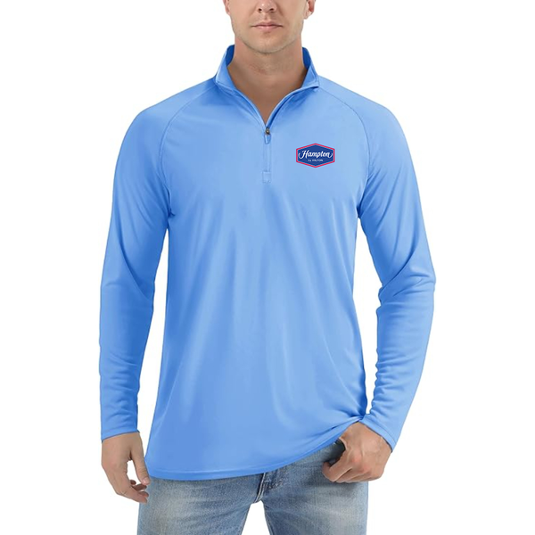 Men's Hampton by Hilton Lightweight Quarter-Zip Athletic Shirt Long Sleeve