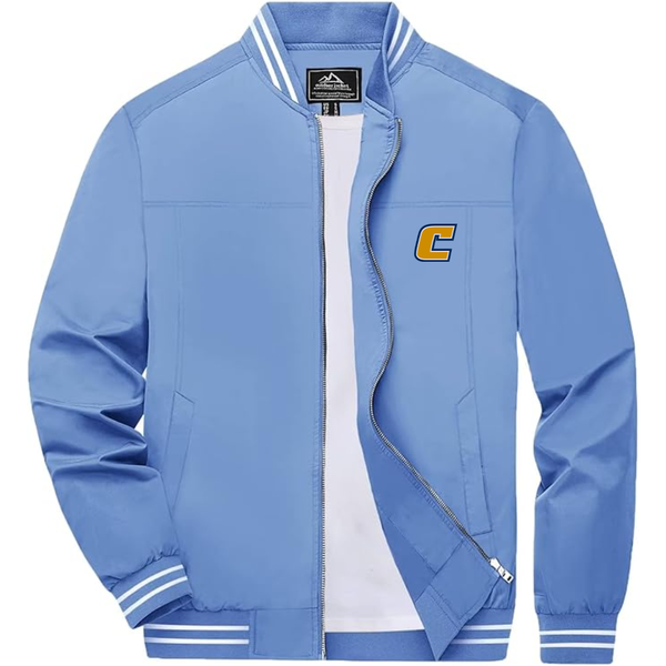 Men's Chattanooga Mocs  Lightweight Zip-Up Bomber Jacket with Ribbed Collar and Cuffs Versatile Casual Outerwear