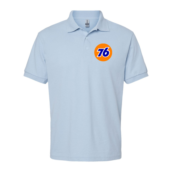 Men's 76 Gas Station  Gildan Dry Blend Jersey Polo