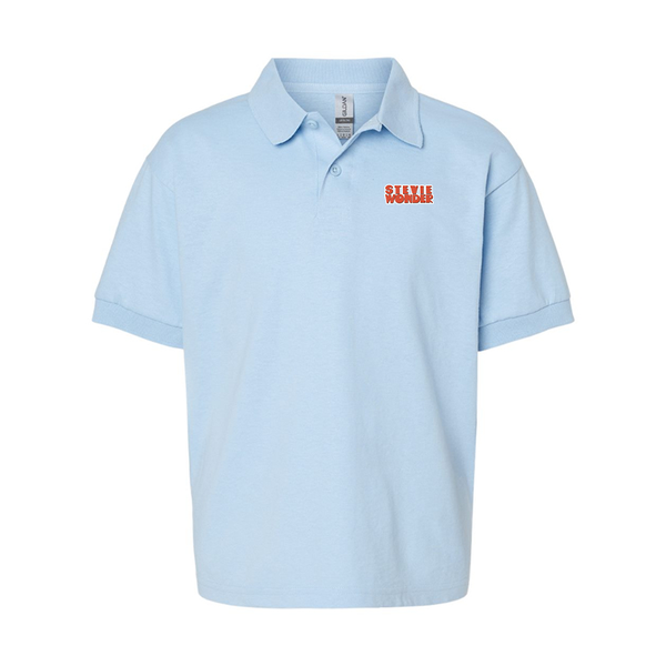 Youth  Stevie wonder Gildan Dry Blend Jersey Polo