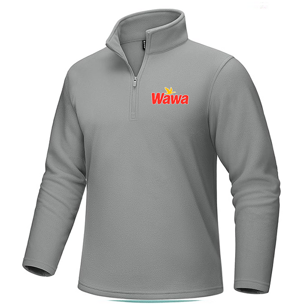 Men's  Wawa Gas Station MAGCOMSEN Men_s Quarter-Zip Pullover Polar Fleece Sweatshirt Stand Collar Long Sleeve Shirt for Men Thermal Winter Fall