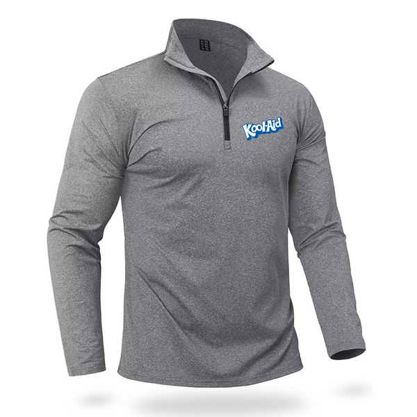 Men's Kool_aid_brand Boladeci Men_s Quarter Zip Pullover Premium Fleece Lined Heather Long Sleeve Golf Shirts Midweight 1_4 Half Zip Sweatshirts