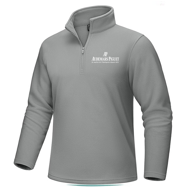 Men's Audemars-Piguet MAGCOMSEN Men_s Quarter-Zip Pullover Polar Fleece Sweatshirt Stand Collar Long Sleeve Shirt for Men Thermal Winter Fall