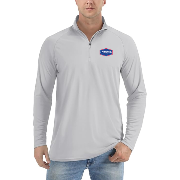 Men's Hampton by Hilton Lightweight Quarter-Zip Athletic Shirt Long Sleeve
