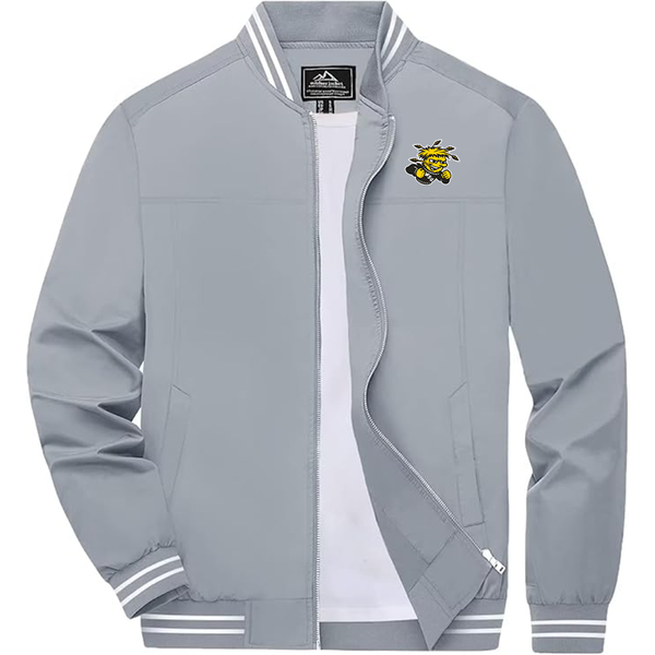 Men's   Wichita State Shockers Lightweight Zip-Up Bomber Jacket  Ribbed Collar and Cuffs Outerwear