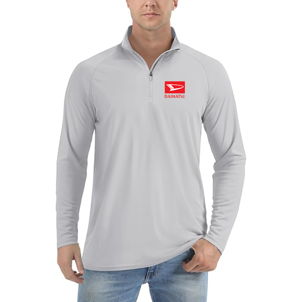 Men's Daihatsu Car Truck Lightweight Quarter-Zip Athletic Shirt Long Sleeve