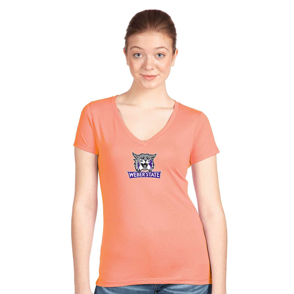 Women's Weber State Wildcats Next Level V-Neck T-Shirt