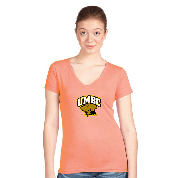 Women's UMBC Retrievers   Next Level V-Neck T-Shirt