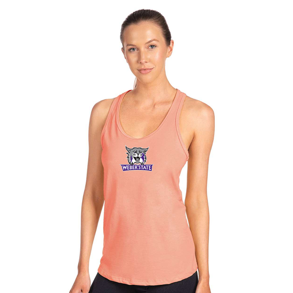 Women's Weber State Wildcats Next Level Ideal Racerback Tank