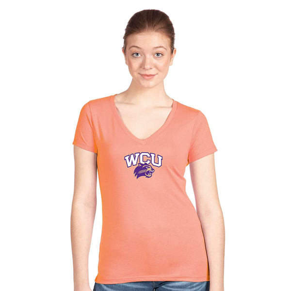 Women's Western Carolina Catamounts Next Level V-Neck T-Shirt
