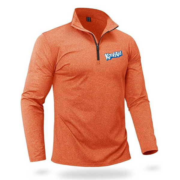 Men's Kool_aid_brand Boladeci Men_s Quarter Zip Pullover Premium Fleece Lined Heather Long Sleeve Golf Shirts Midweight 1_4 Half Zip Sweatshirts