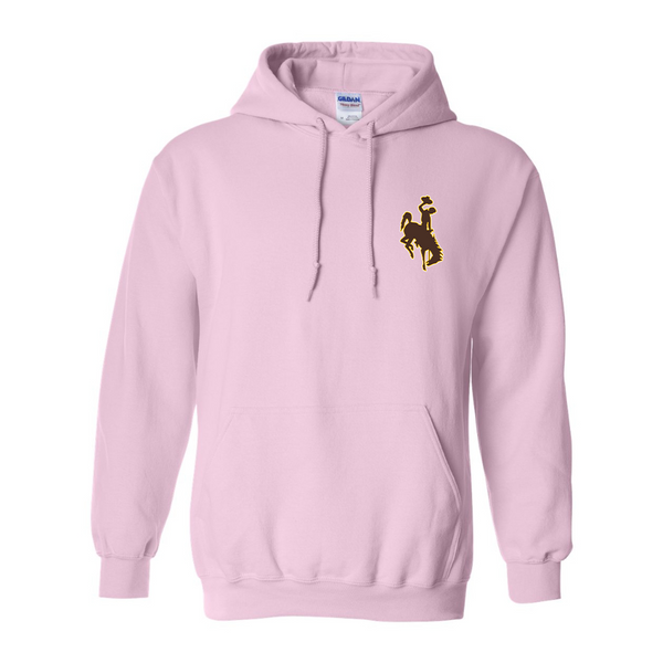 Men's  Wyoming Cowboys  Gildan  Heavy Blend Hooded Sweatshirt