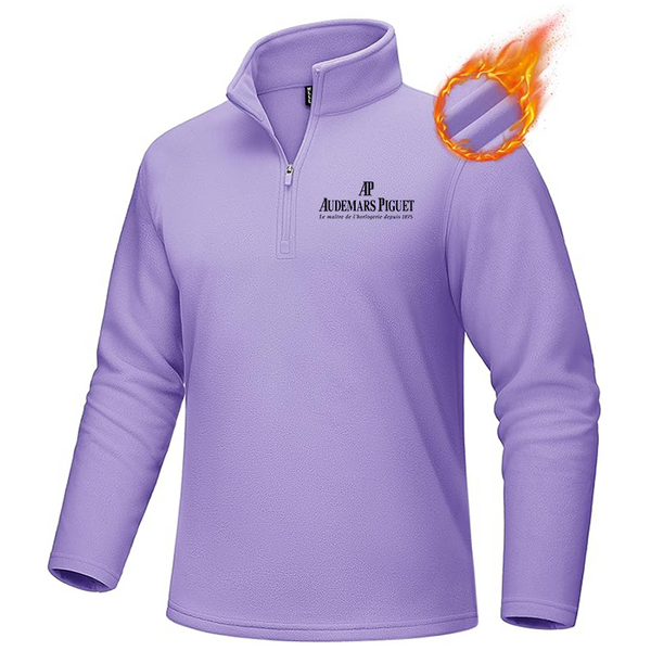 Men's Audemars-Piguet MAGCOMSEN Men_s Quarter-Zip Pullover Polar Fleece Sweatshirt Stand Collar Long Sleeve Shirt for Men Thermal Winter Fall