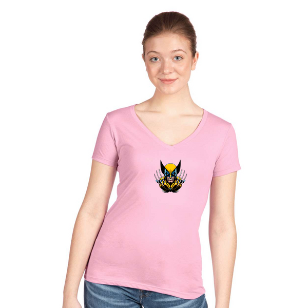 Women's  Wolverine 2025 Art  Next Level V-Neck T-Shirt