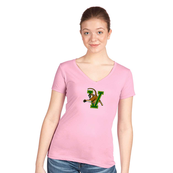 Women's  Vermont Catamounts  Next Level V-Neck T-Shirt