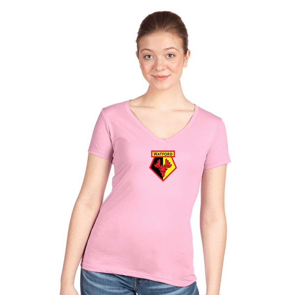 Women's  Watford Soccer  Next Level V-Neck T-Shirt
