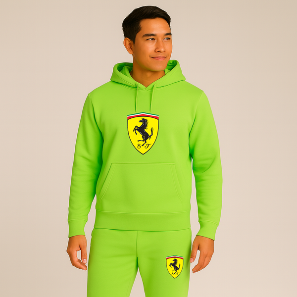Men’s Ferrari Motorsport Car Hoodie Joggers Set