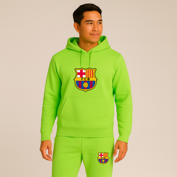 Men's F.C. Barcelona Soccer Logo Hoodie Joggers Set
