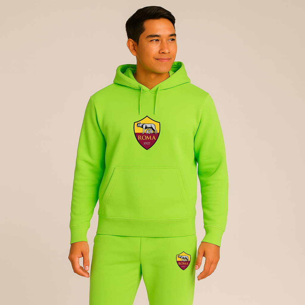 Men's AS Roma FC Logo Hoodie Joggers Set