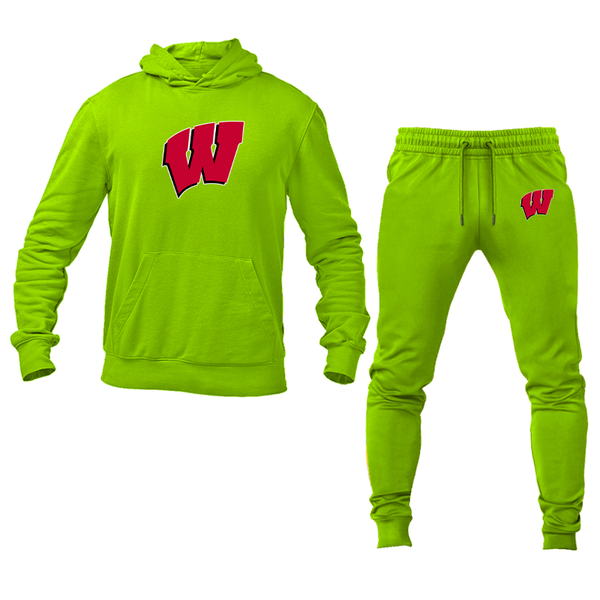 Men's  Wisconsin Badgers Hoodie Joggers Set