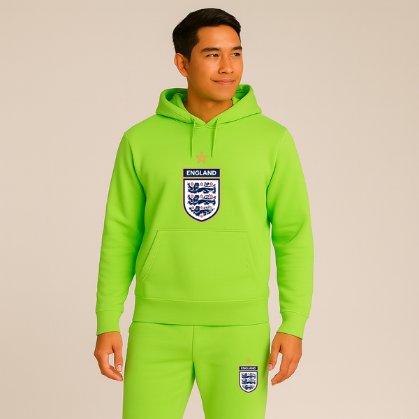 Men's England National Soccer Team Logo Hoodie Joggers Set