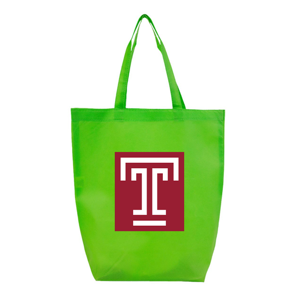 Temple Owls Q-Tees Non-Woven Gusset Bottom Tote