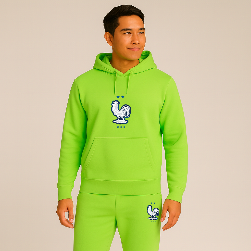 Men's France National Soccer Team  Logo Hoodie Joggers Set