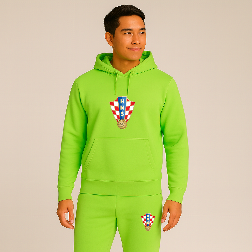 Men's Croatia National Soccer Team Hoodie Joggers Set