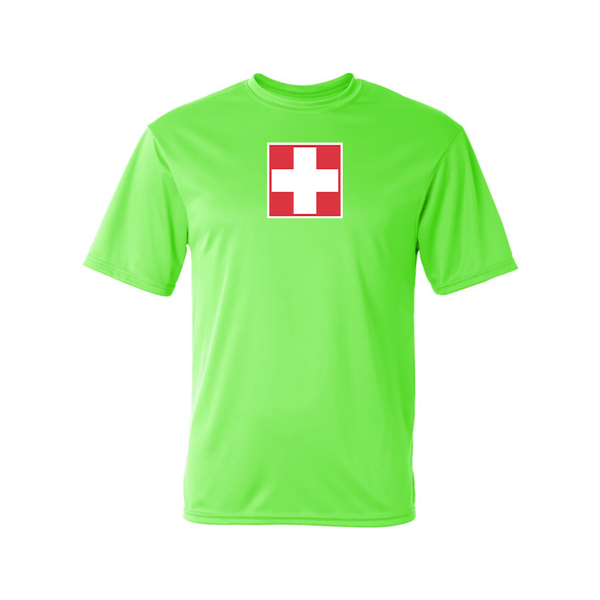Men's Switzerland National Football Soccer Team Polyester T-Shirt