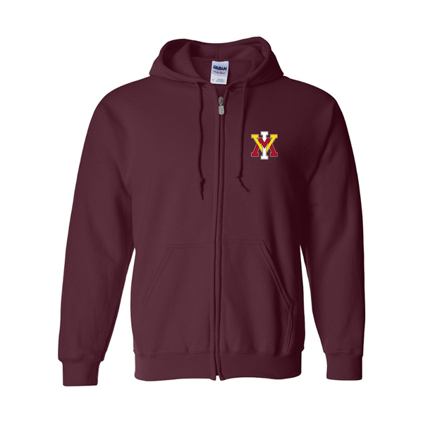 Men's VMI Keydets  Gildan  Heavy Blend Full Zip Hooded Sweatshirt