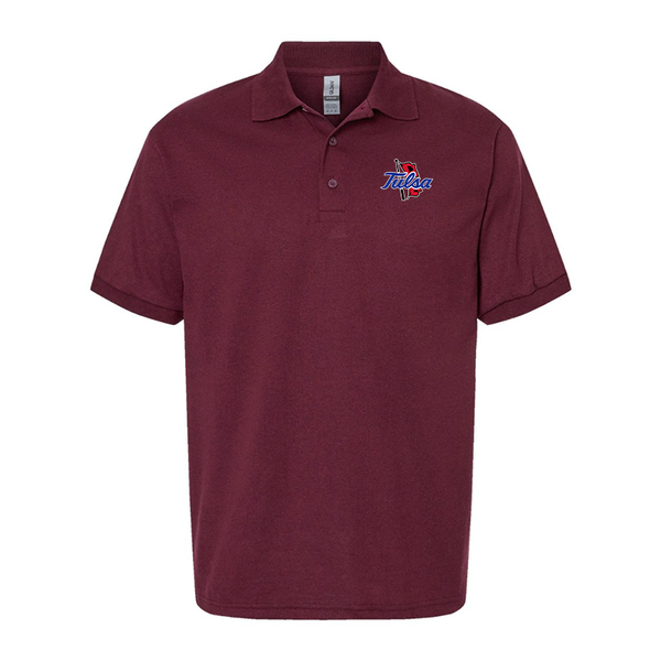 Men's Tulsa Golden Hurricane Gildan Dry Blend Jersey Polo