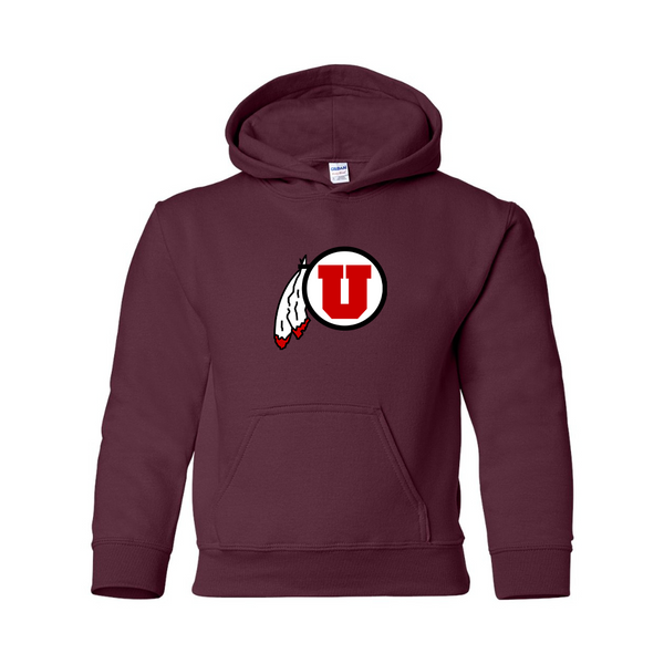 Youth  Utah Utes Gildan Heavy Blend  Hooded Sweatshirt