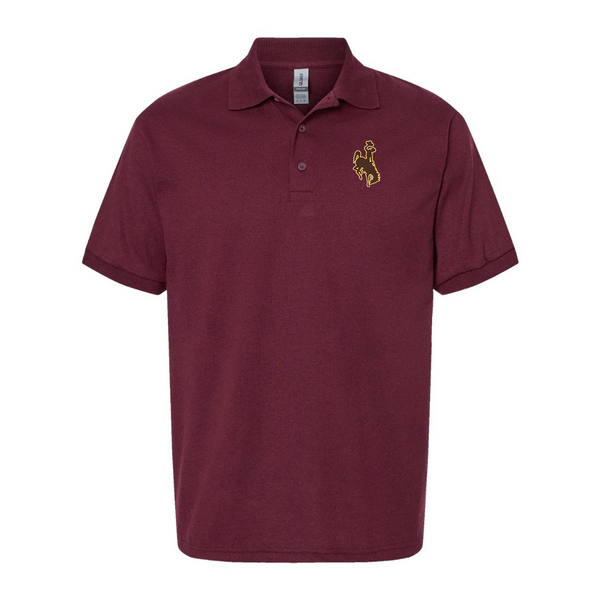 Men's  Wyoming Cowboys Gildan Dry Blend Jersey Polo