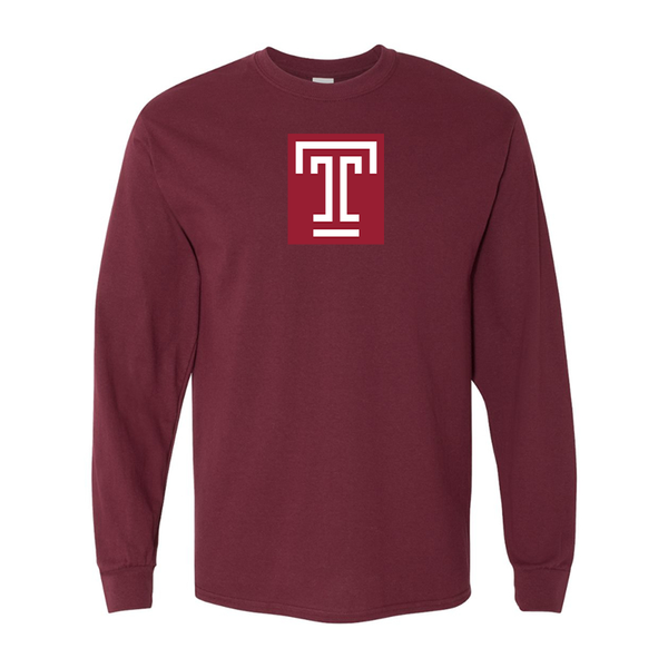 Men's Temple Owls Gildan Heavy Cotton Long Sleeve T-Shirt