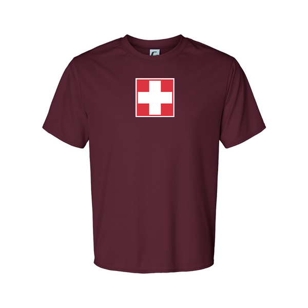 Men's Switzerland National Football Soccer Team Polyester T-Shirt